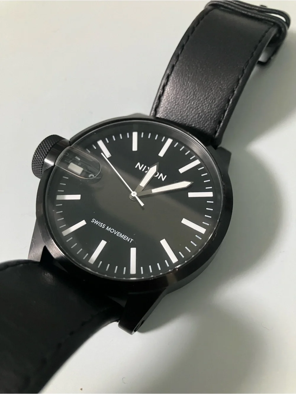 Nixon chronicle watch leather blank